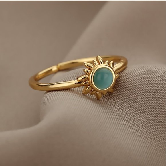 Saruda_jewelry Jewelry - *  NEW Vintage Opal Stainless Steel Sun open rings